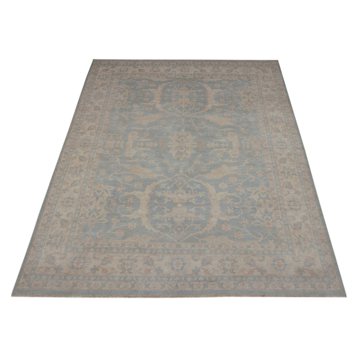 Pacific Ziegler 42861 Grey Beige Transitional Hand Knotted Rug