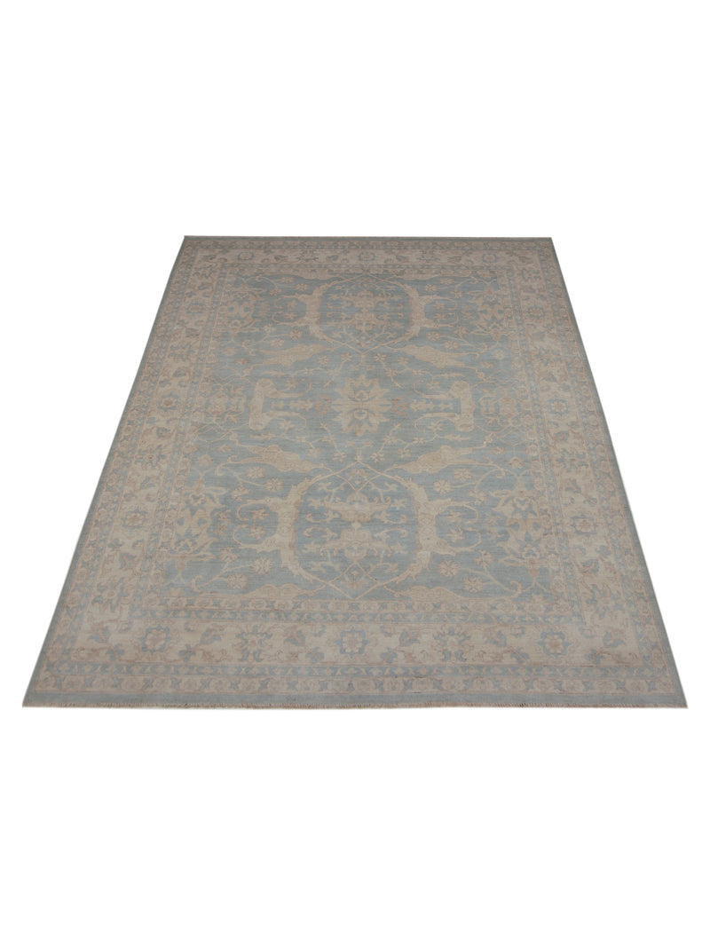 Pacific Ziegler 42861 Grey Beige Transitional Hand Knotted Rug