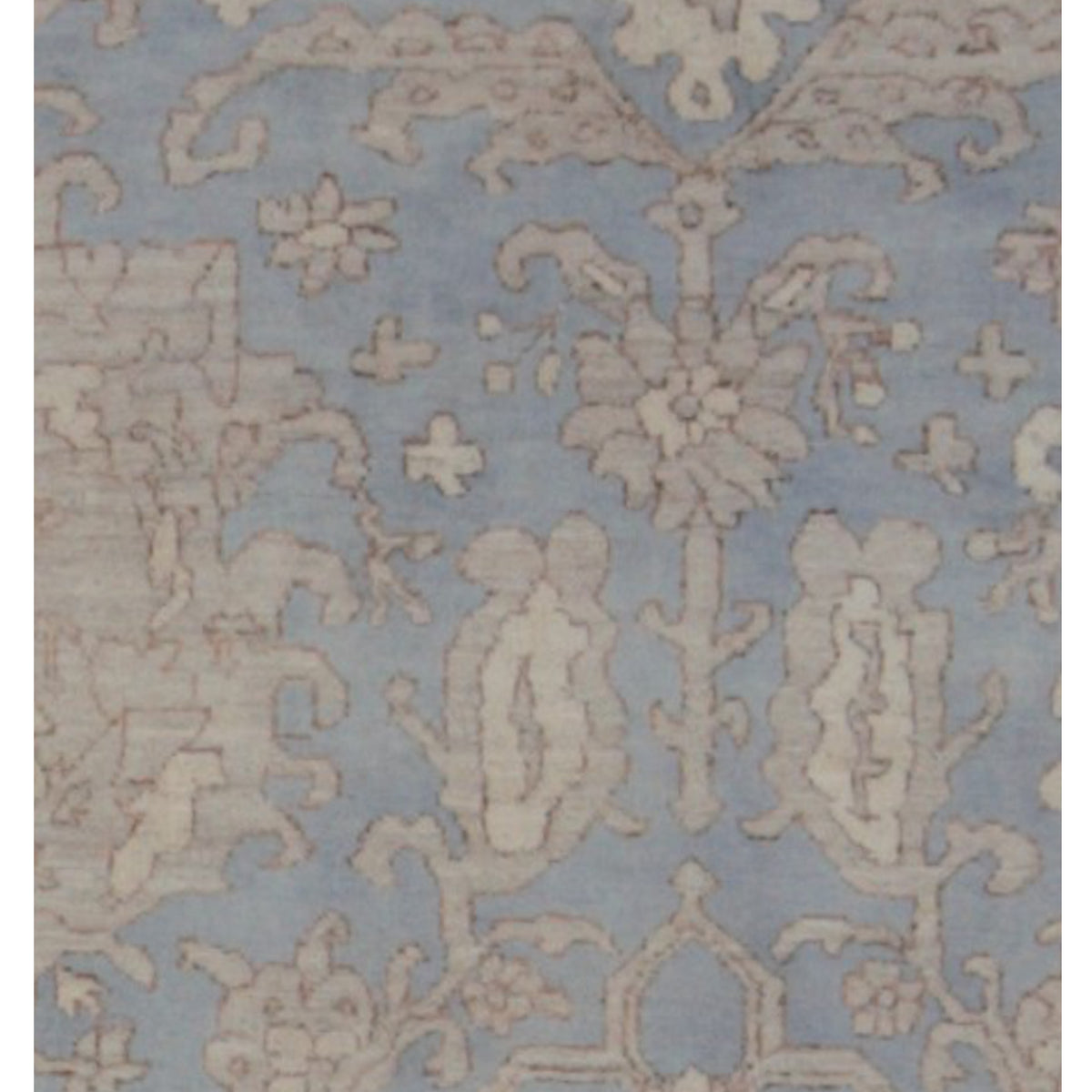 Pacific Ziegler 42863 Beige Blue Transitional Hand Knotted Rug