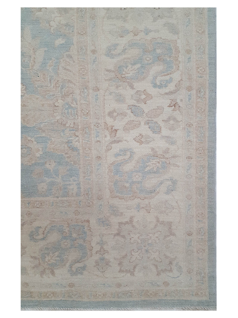 Pacific Ziegler 42868 Beige Blue Transitional Hand Knotted Rug