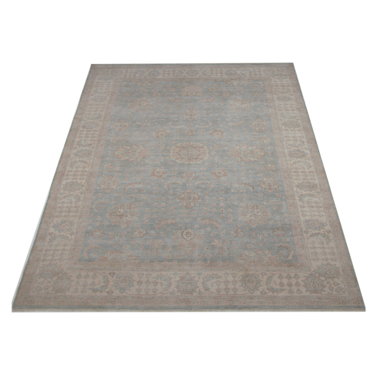 Pacific Ziegler 42871 Blue Ivory Transitional Hand Knotted Rug