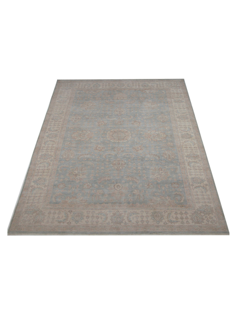 Pacific Ziegler 42871 Blue Ivory Transitional Hand Knotted Rug