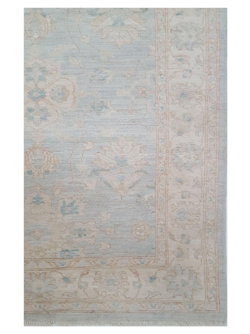 Pacific Ziegler 42874 Beige Teal Transitional Hand Knotted Rug