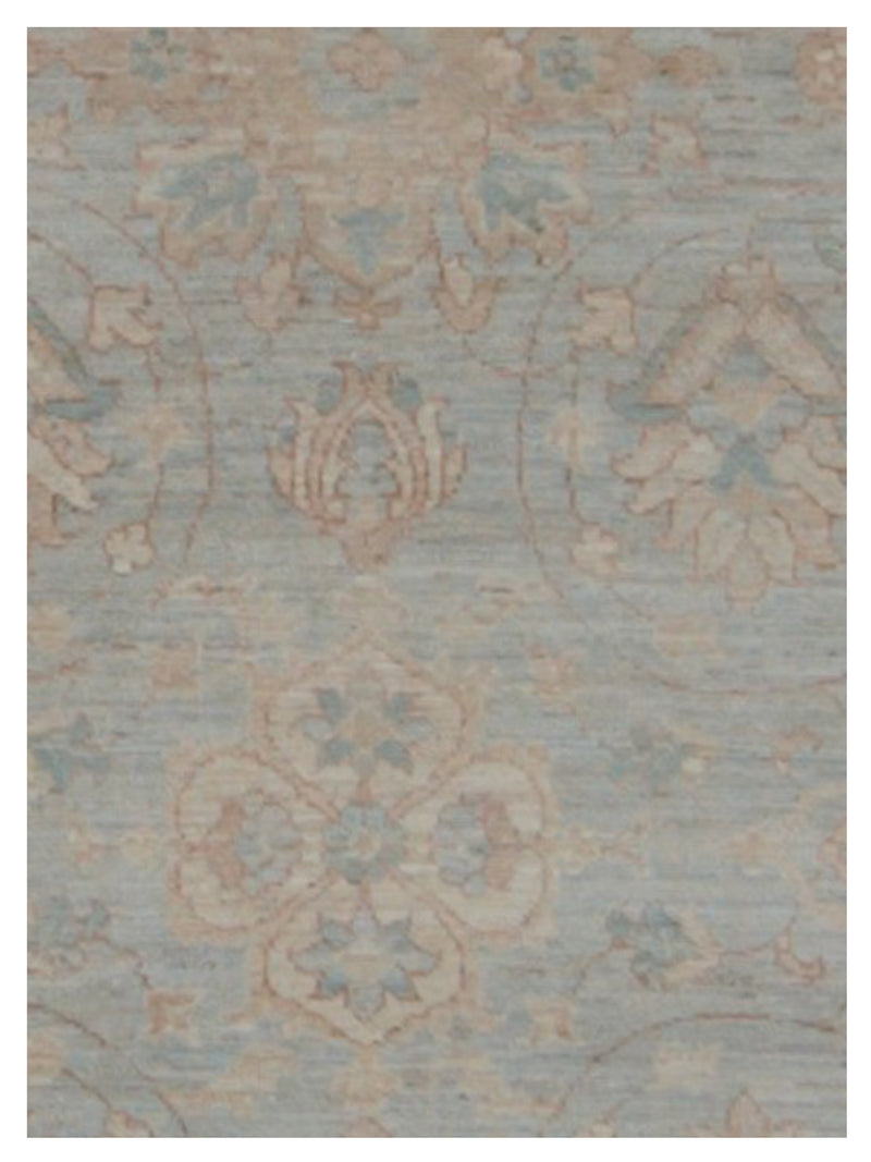 Pacific Ziegler 42874 Beige Teal Transitional Hand Knotted Rug