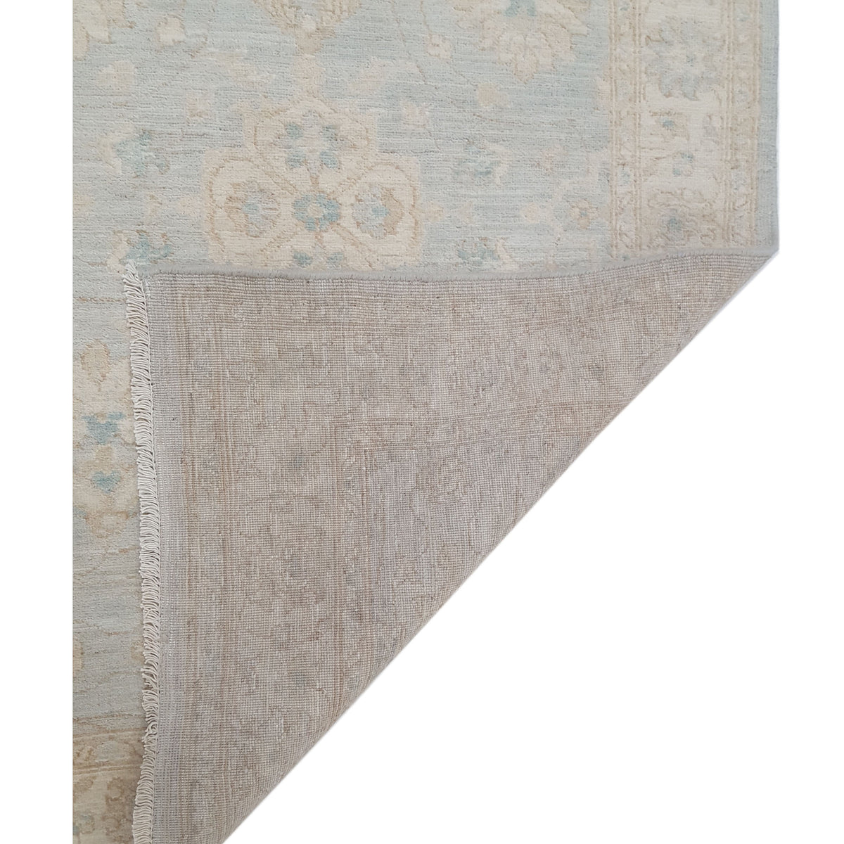 Pacific Ziegler 42874 Beige Teal Transitional Hand Knotted Rug