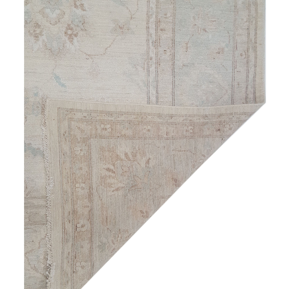 Pacific Ziegler 42878 Beige Blue Transitional Hand Knotted Rug