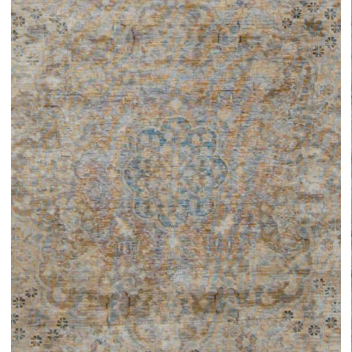 Pacific Vintage 42882 Green Red Vintage Hand Knotted Rug