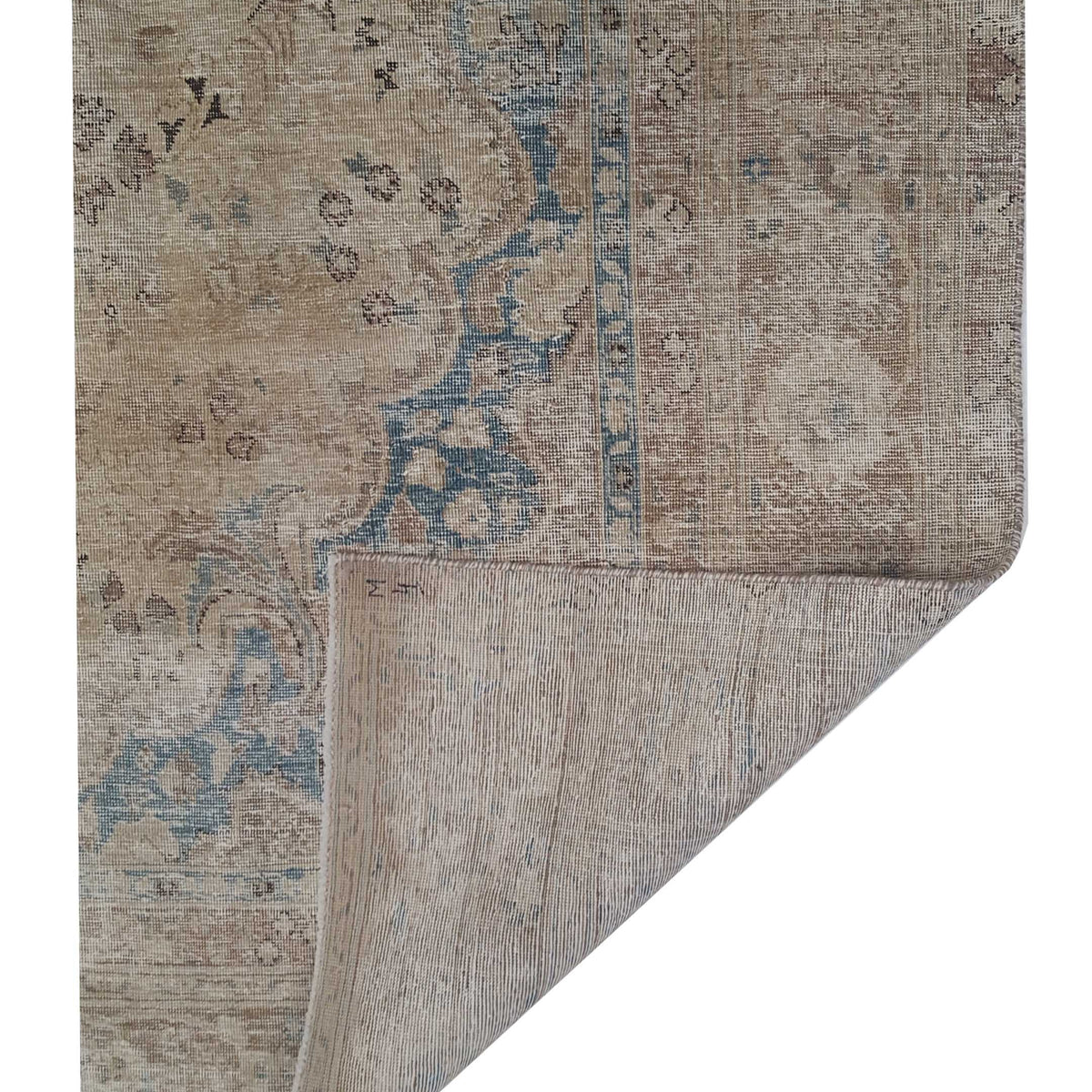 Pacific Vintage 42882 Green Red Vintage Hand Knotted Rug