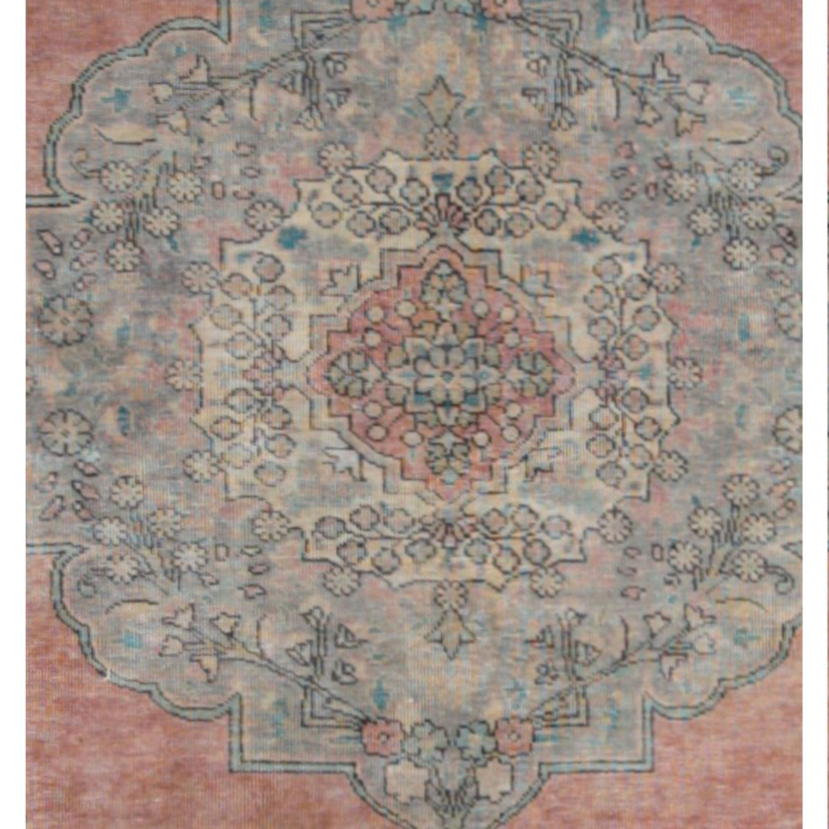 Pacific Vintage 42883 Rust Grey Vintage Hand Knotted Rug