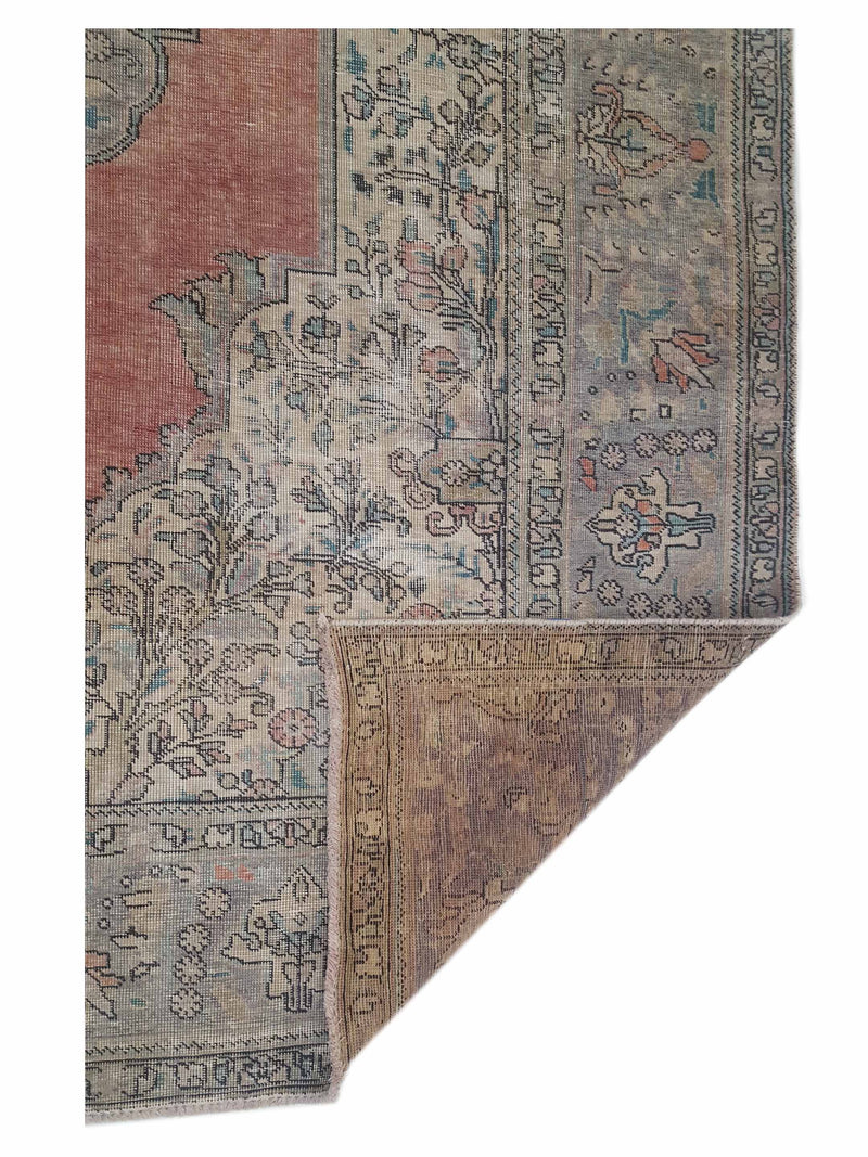 Pacific Vintage 42883 Rust Grey Vintage Hand Knotted Rug