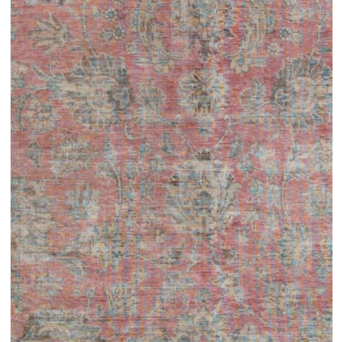 Pacific Vintage 42890 Red Blue Vintage Hand Knotted Rug
