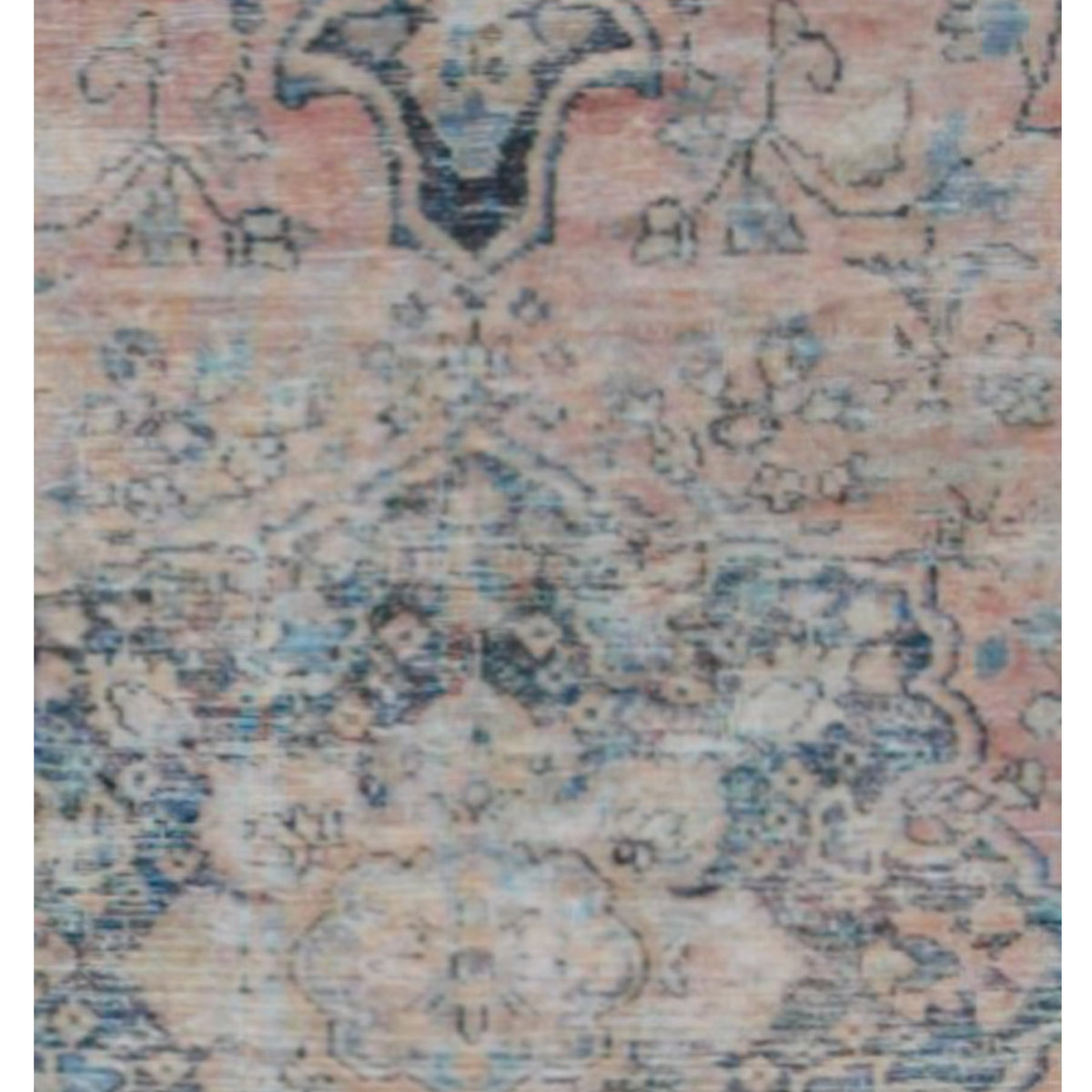Pacific Vintage 42891 Orange Blue Vintage Hand Knotted Rug