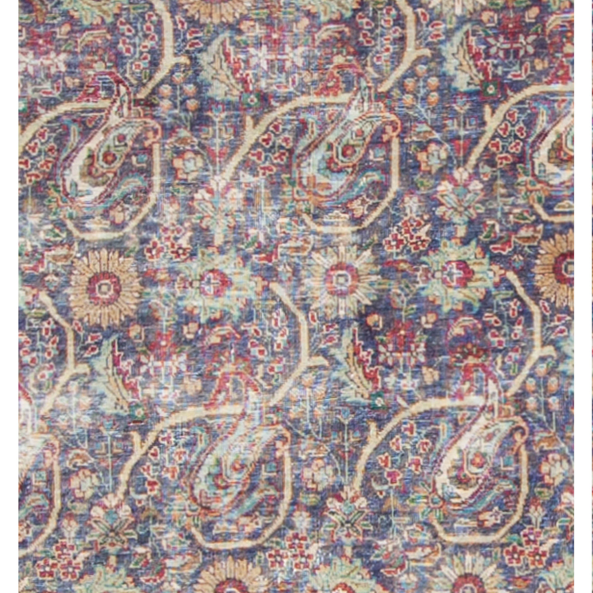 Pacific Vintage 42894 Blue Red Vintage Hand Knotted Rug