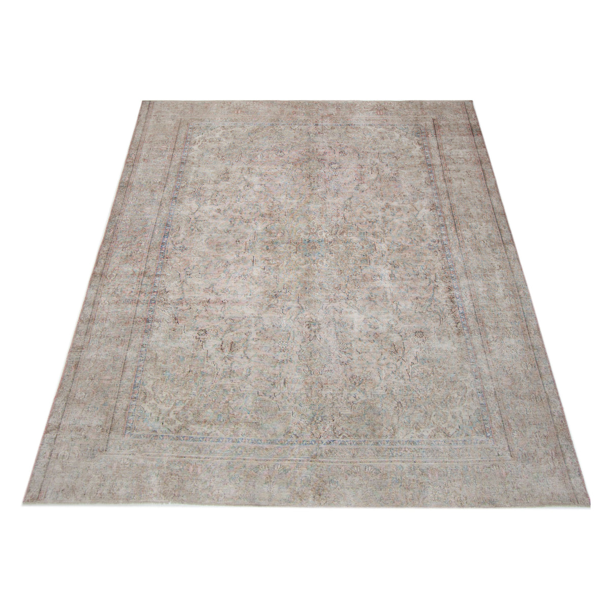 Pacific Vintage 42895 Ivory Coral Vintage Hand Knotted Rug