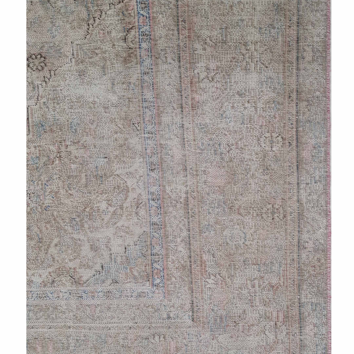 Pacific Vintage 42895 Ivory Coral Vintage Hand Knotted Rug