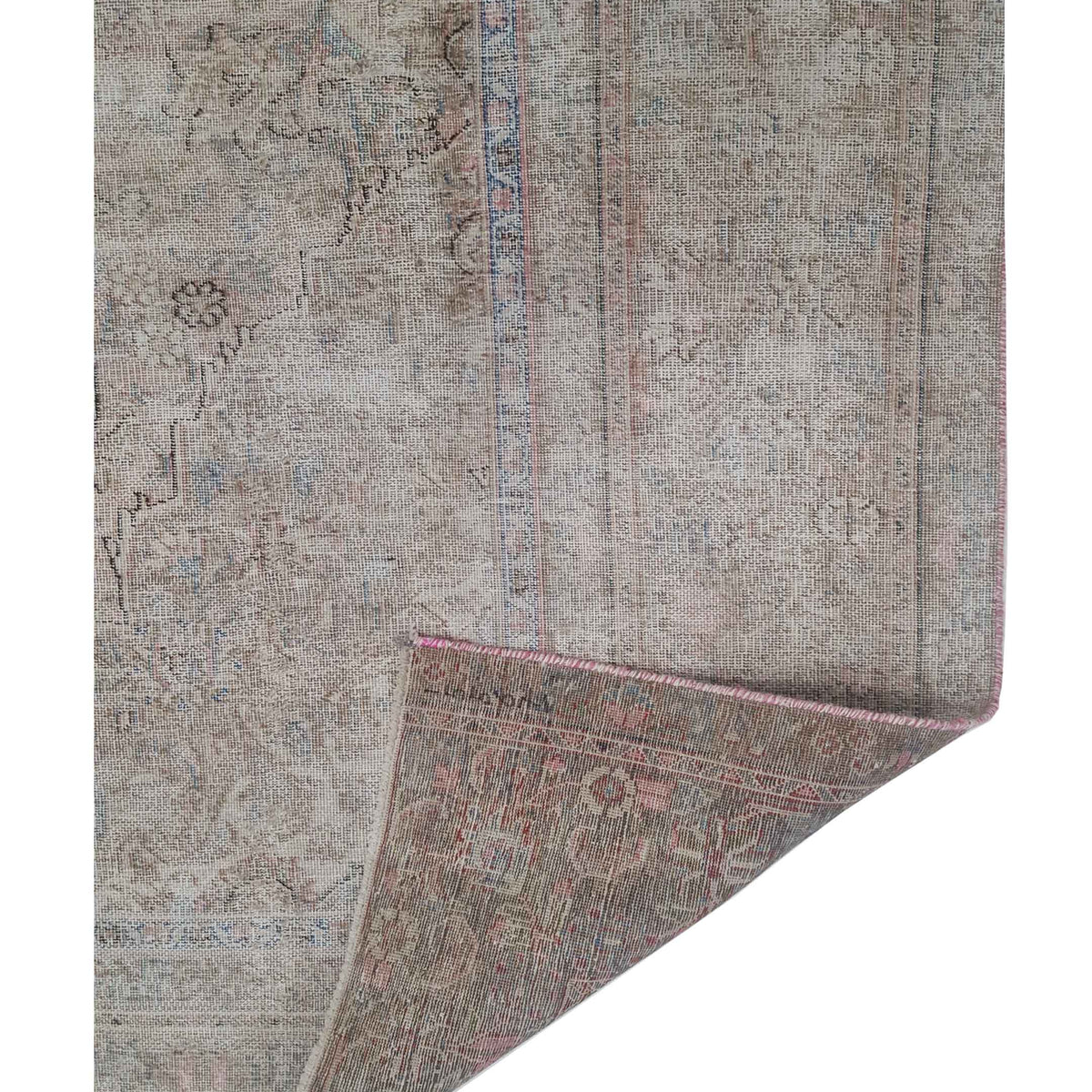 Pacific Vintage 42895 Ivory Coral Vintage Hand Knotted Rug