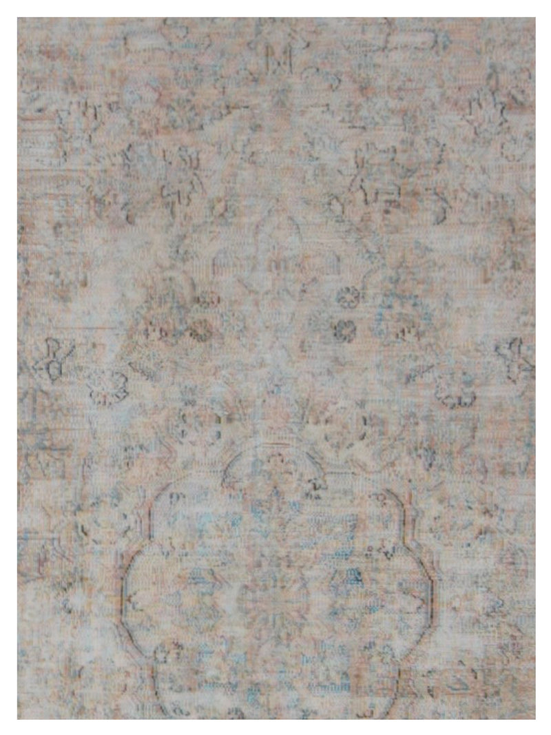 Pacific Vintage 42897 Beige Blue Vintage Hand Knotted Rug