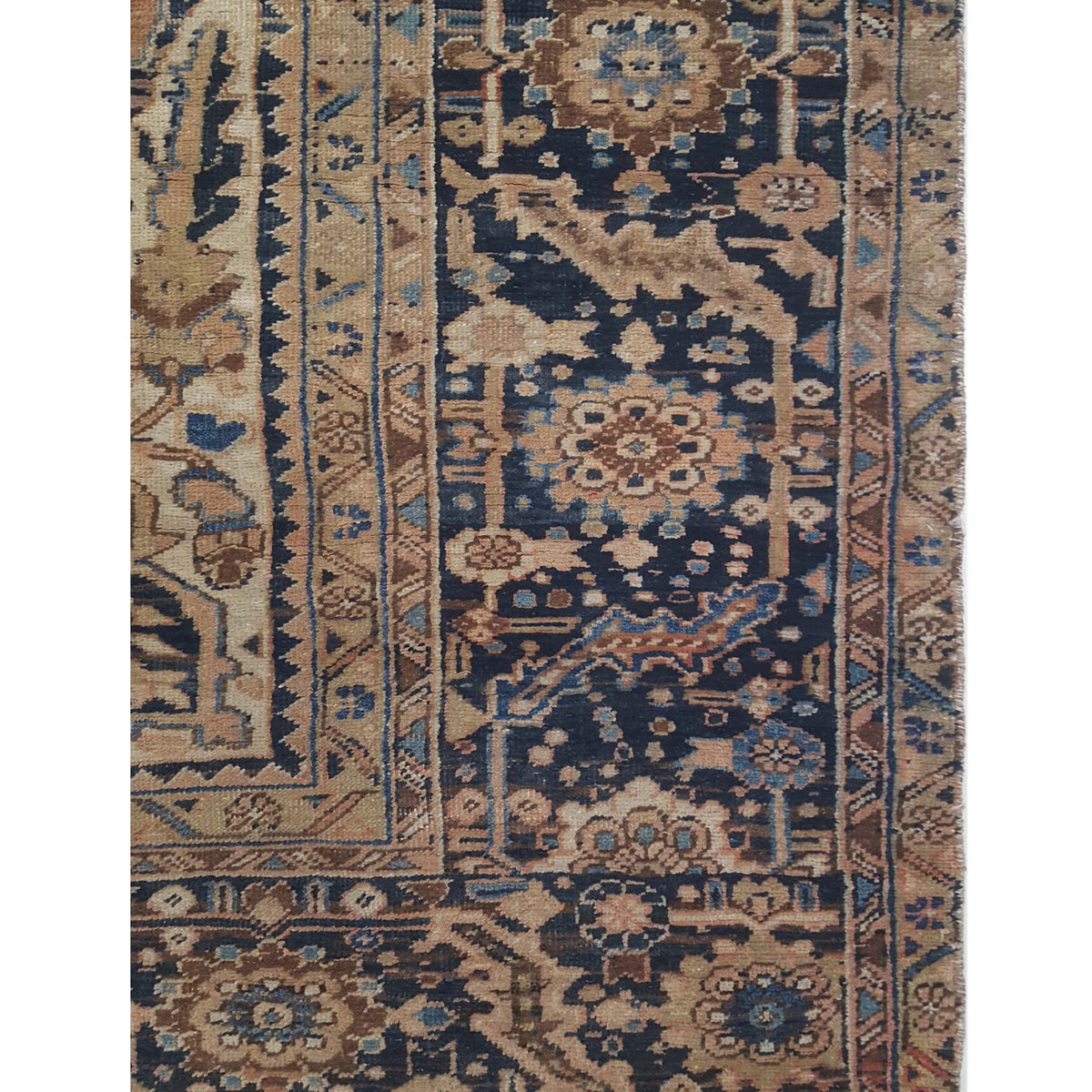 Pacific Vintage 42898 Beige Navy Vintage Hand Knotted Rug