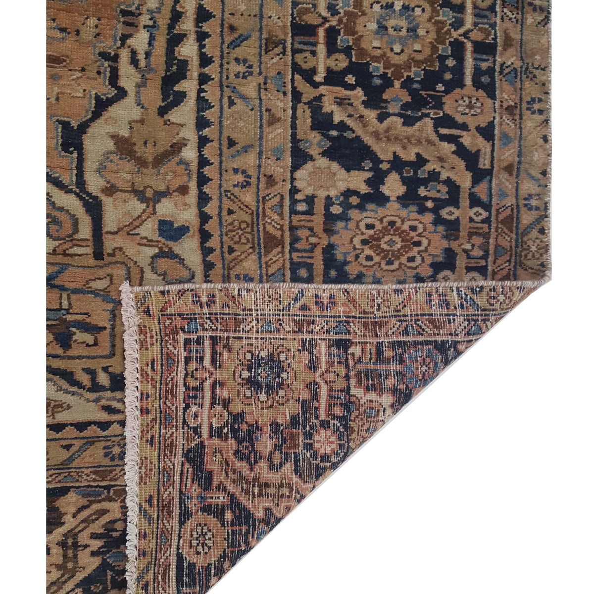 Pacific Vintage 42898 Beige Navy Vintage Hand Knotted Rug