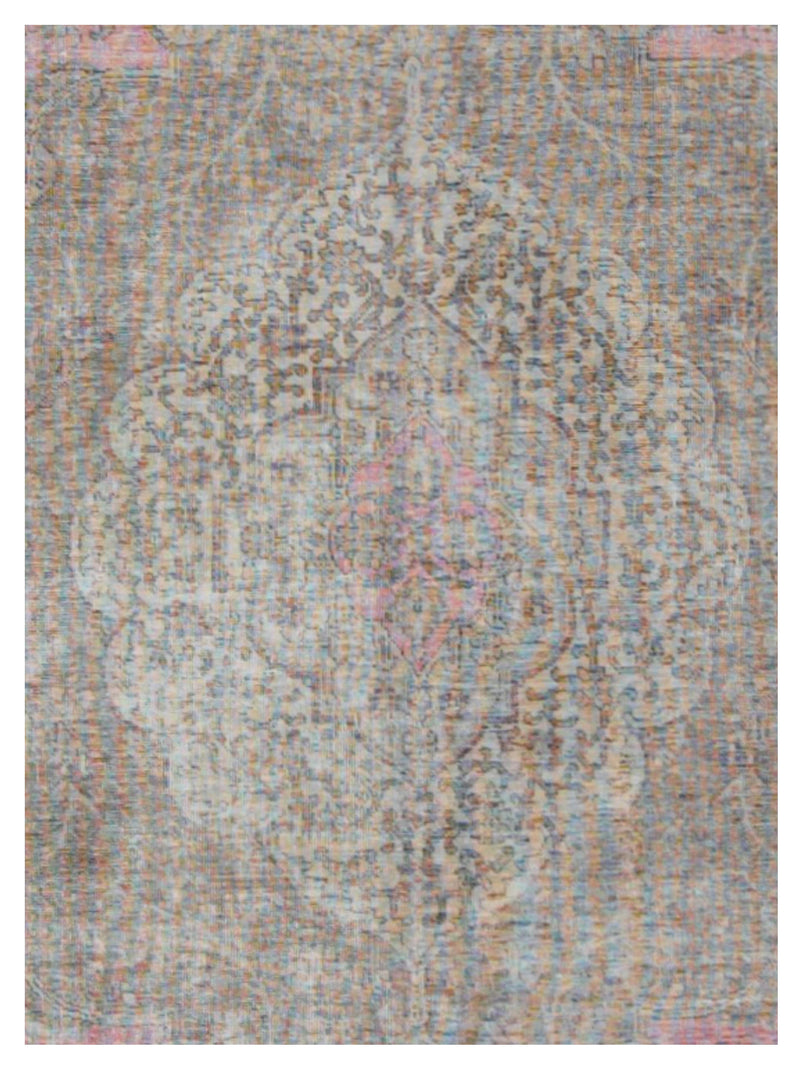 Pacific Vintage 42903 Pink Beige Vintage Hand Knotted Rug