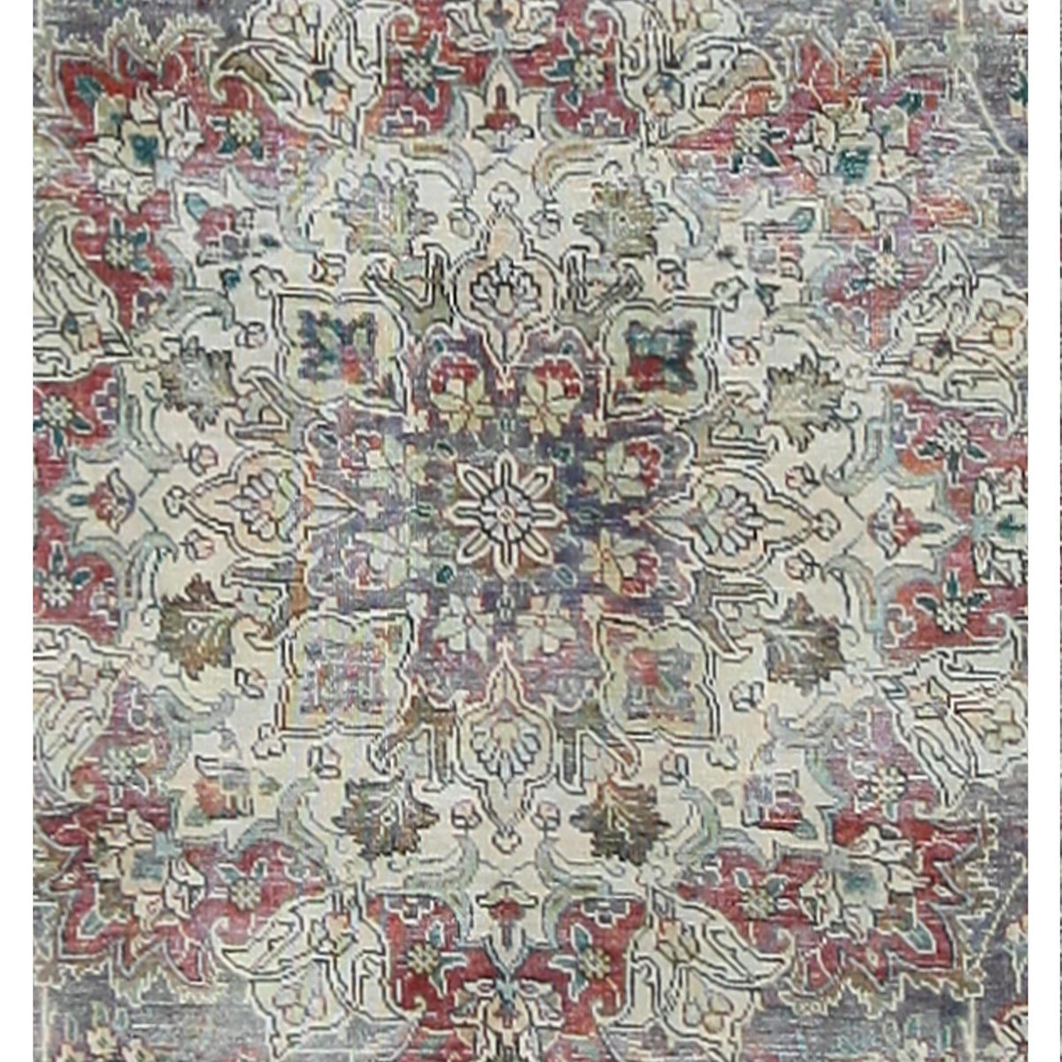 Pacific Vintage 42907 Blue Red Vintage Hand Knotted Rug
