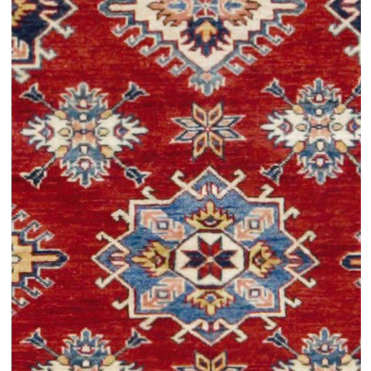 Pacific Kazak Artisan 42910 Red Ivory Traditional Hand Knotted Rug