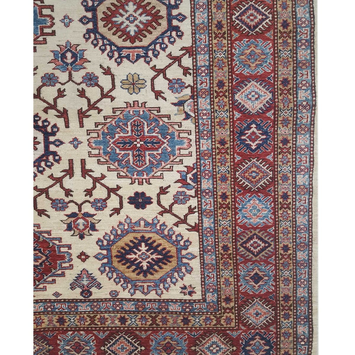Pacific Kazak Artisan 42911 Ivory Red Traditional Hand Knotted Rug