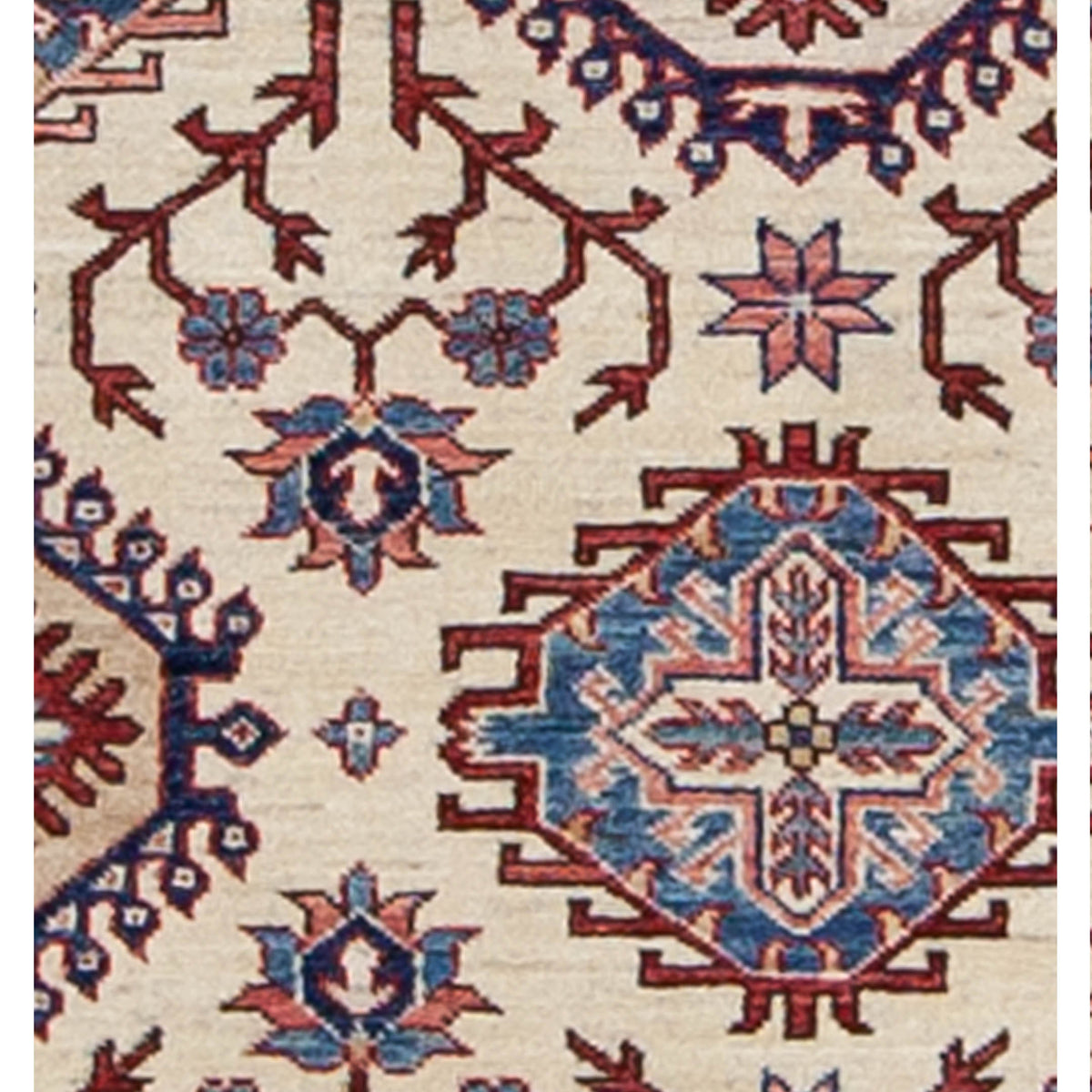 Pacific Kazak Artisan 42911 Ivory Red Traditional Hand Knotted Rug