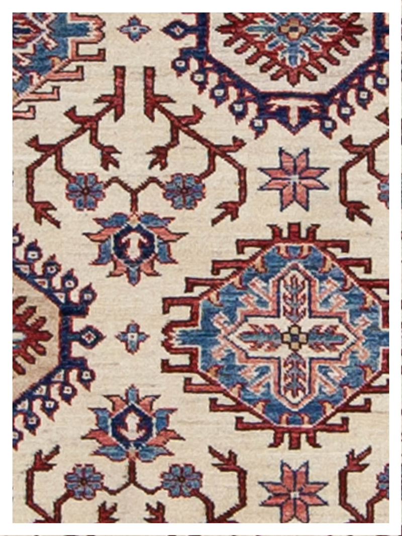 Pacific Kazak Artisan 42911 Ivory Red Traditional Hand Knotted Rug