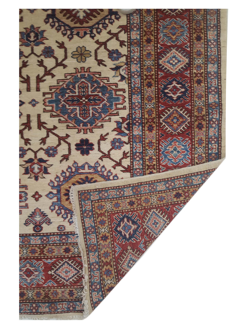 Pacific Kazak Artisan 42911 Ivory Red Traditional Hand Knotted Rug