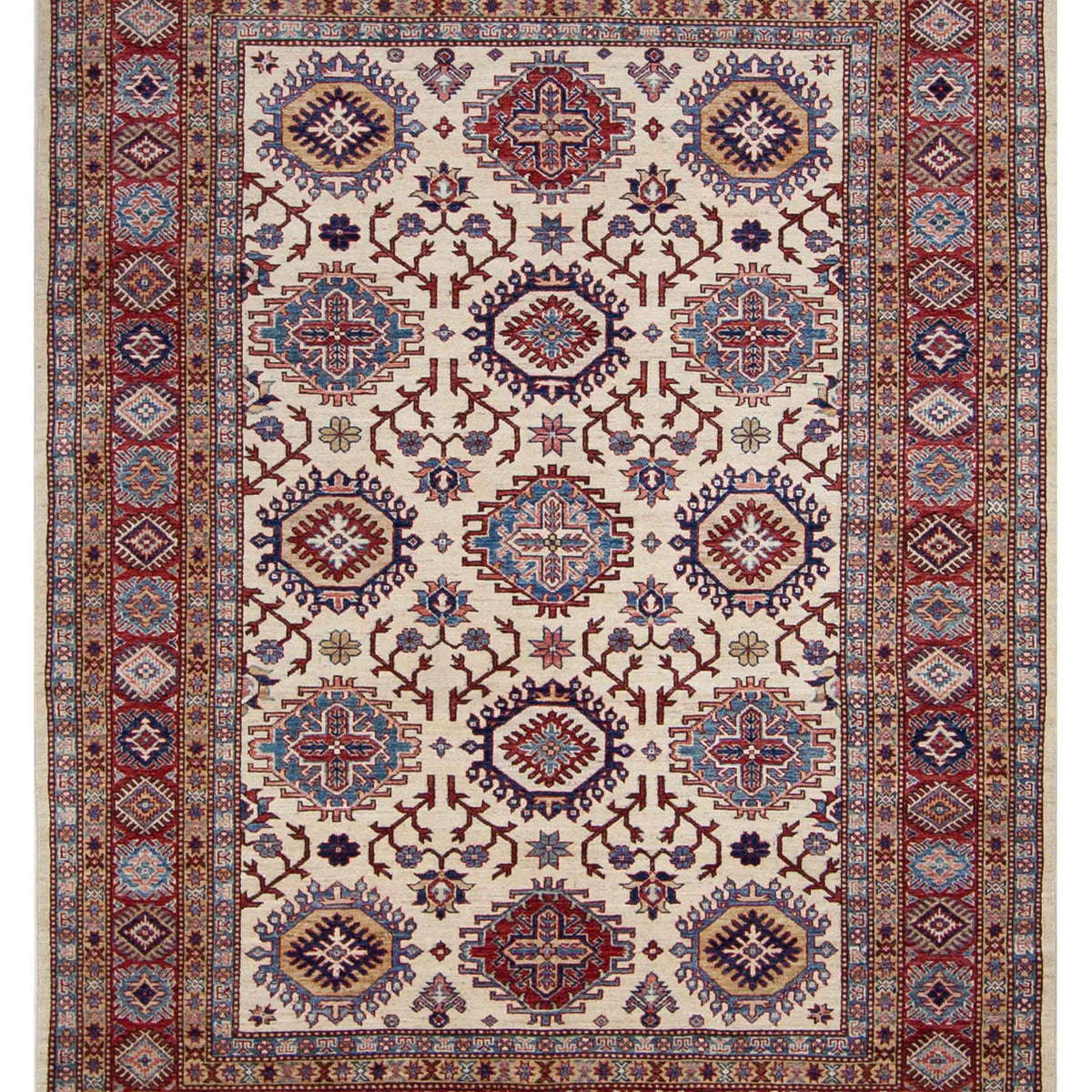 Pacific Kazak Super  Ivory Red Traditional