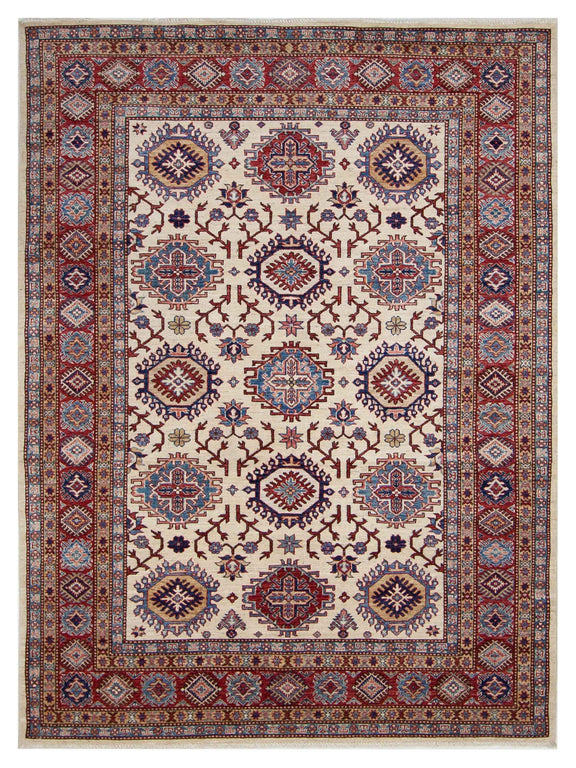 Pacific Kazak Super  Ivory Red Traditional