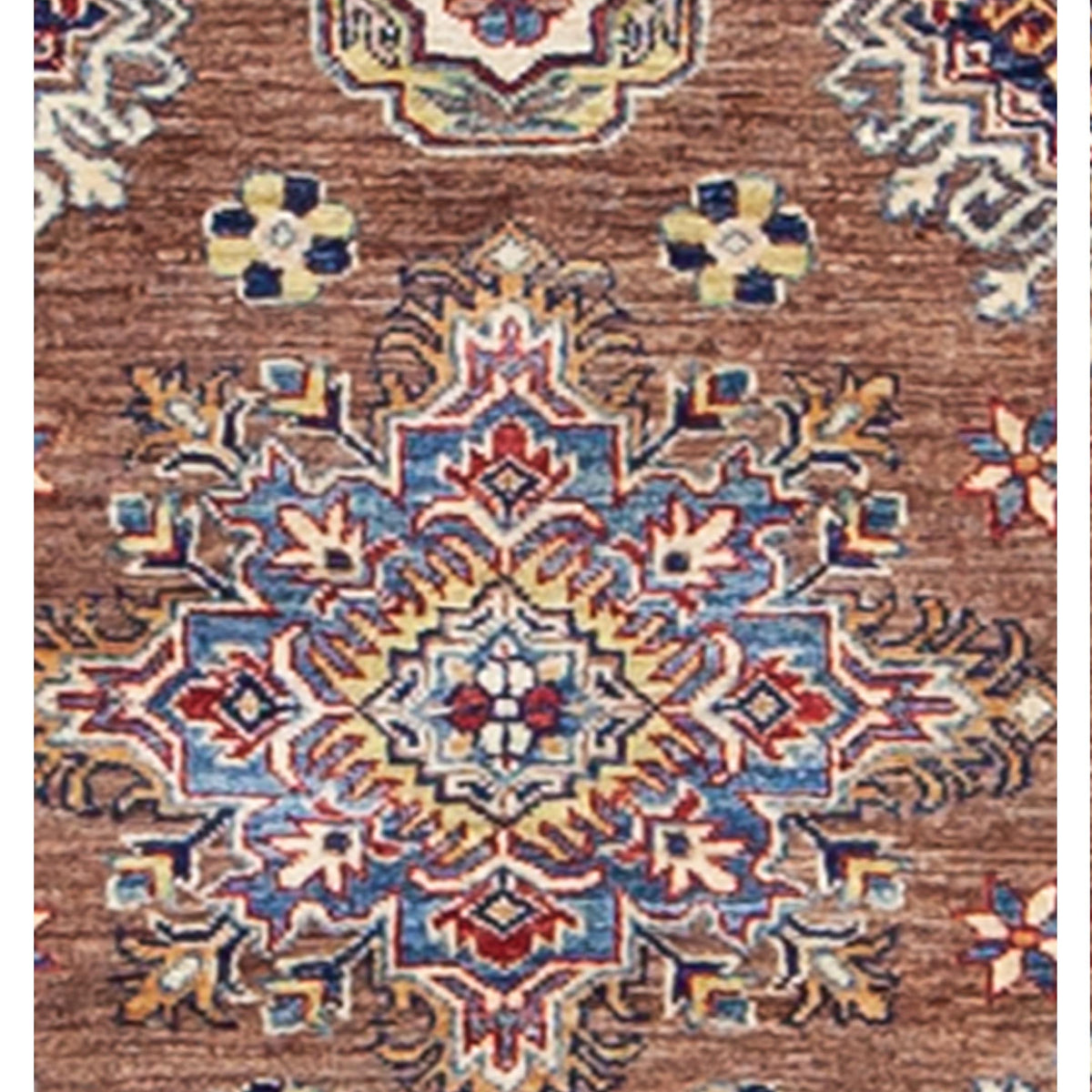 Pacific Kazak Artisan 42912 Brown Ivory Traditional Hand Knotted Rug