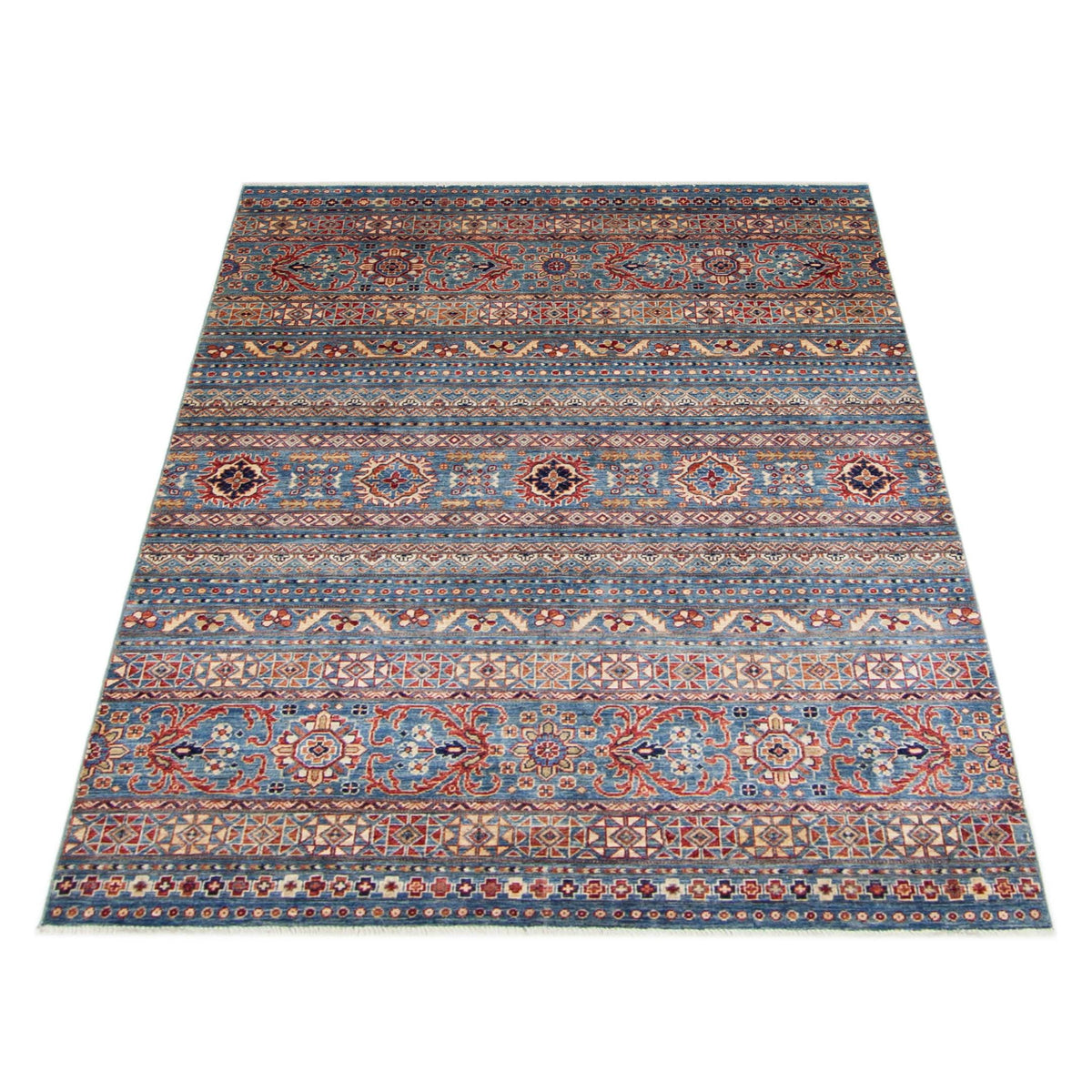 Pacific Khorgeen 42914 Grey Blue Traditional Hand Knotted Rug