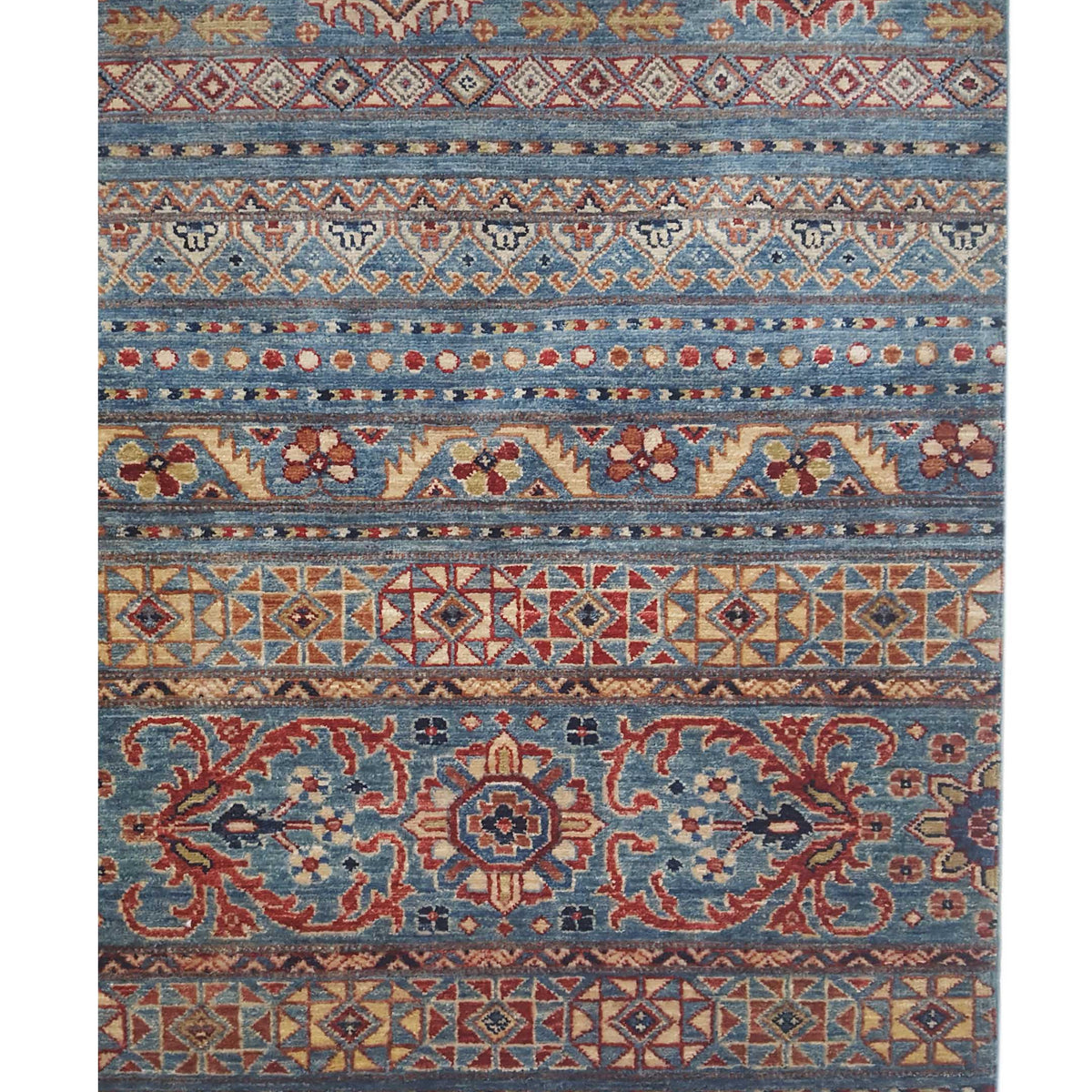 Pacific Khorgeen 42914 Grey Blue Traditional Hand Knotted Rug
