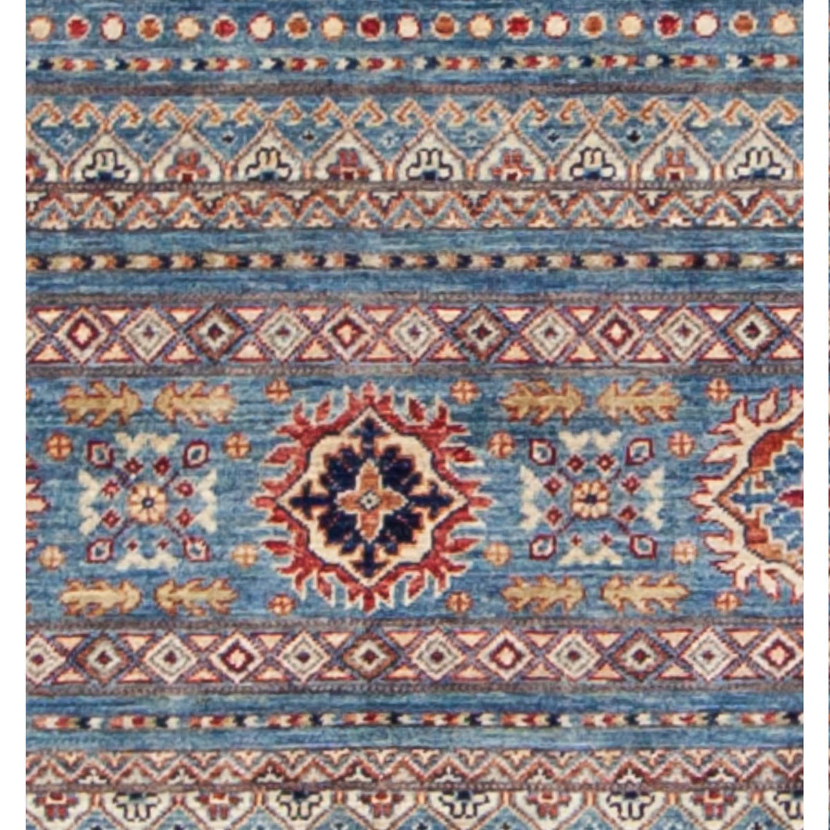 Pacific Khorgeen 42914 Grey Blue Traditional Hand Knotted Rug