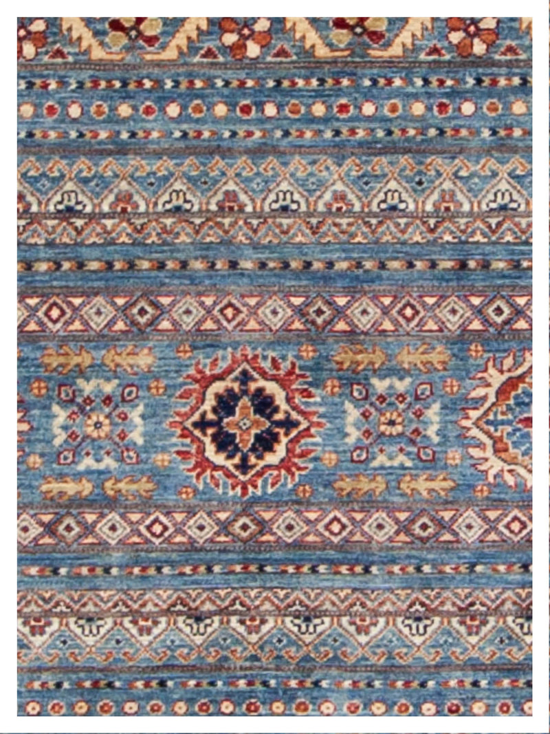 Pacific Khorgeen 42914 Grey Blue Traditional Hand Knotted Rug