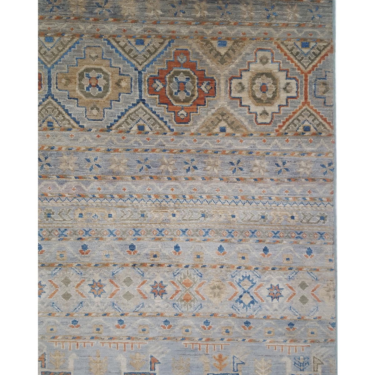 Pacific Khorgeen 42918 Grey Khaki Traditional Hand Knotted Rug