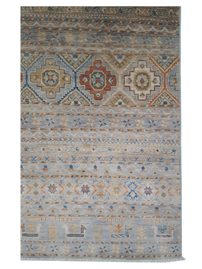 Pacific Khorgeen 42918 Grey Khaki Traditional Hand Knotted Rug