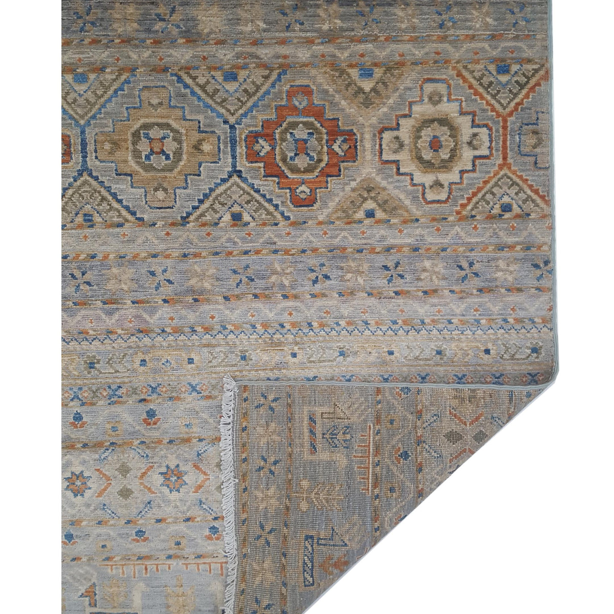 Pacific Khorgeen 42918 Grey Khaki Traditional Hand Knotted Rug