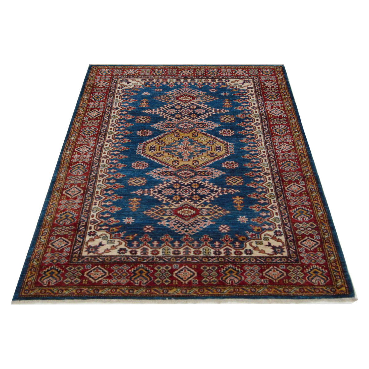Pacific Kazak Artisan 42920 Blue Red Traditional Hand Knotted Rug