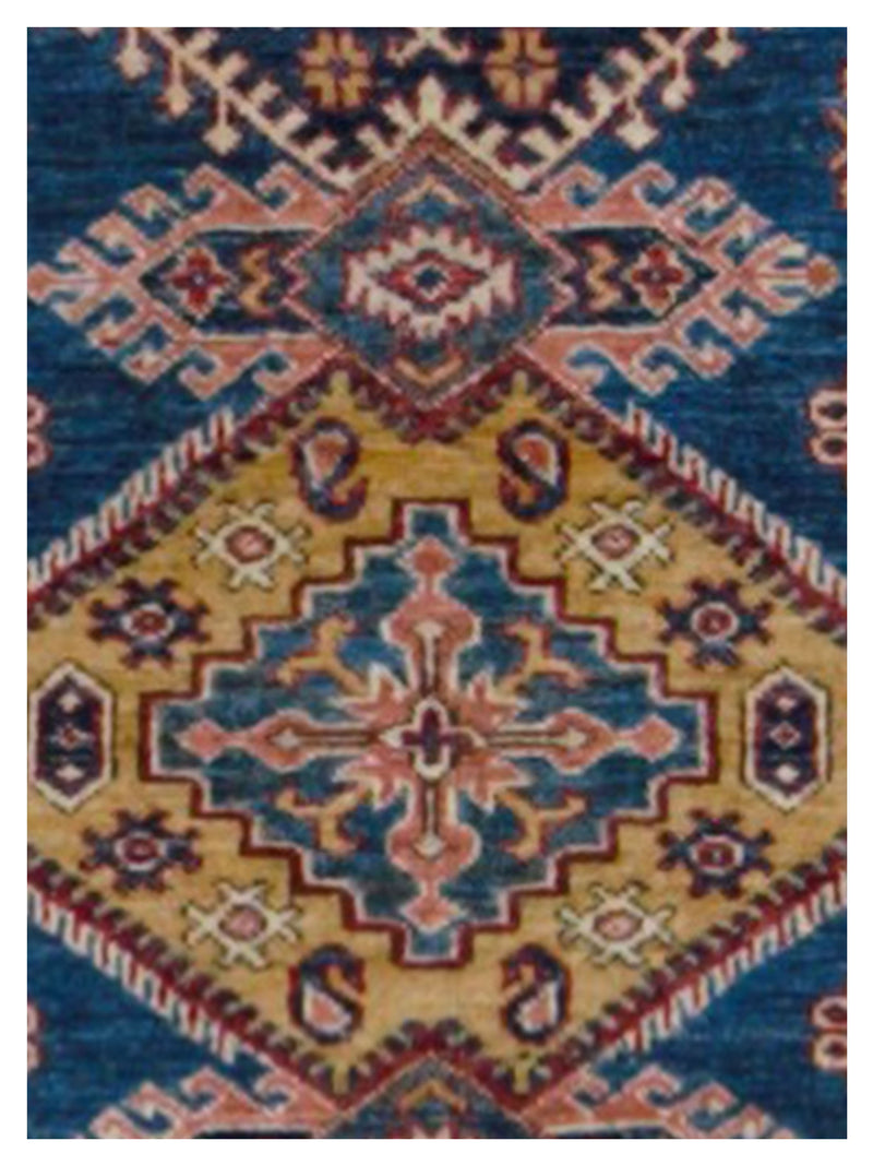 Pacific Kazak Artisan 42920 Blue Red Traditional Hand Knotted Rug