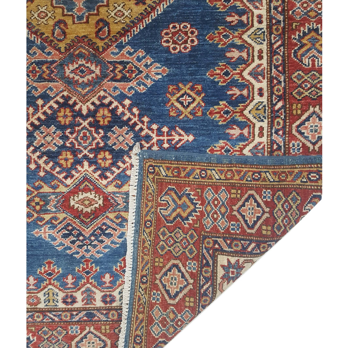 Pacific Kazak Artisan 42920 Blue Red Traditional Hand Knotted Rug