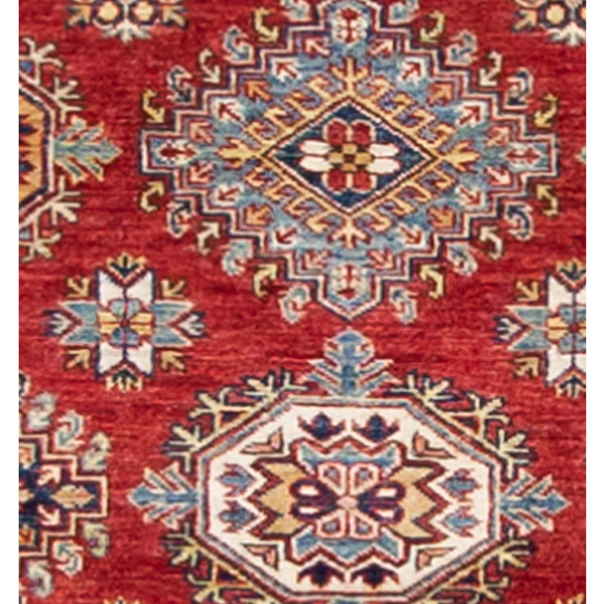 Pacific Kazak Artisan 42921 Red Ivory Traditional Hand Knotted Rug