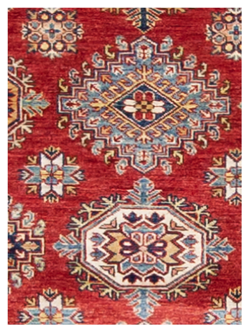 Pacific Kazak Artisan 42921 Red Ivory Traditional Hand Knotted Rug