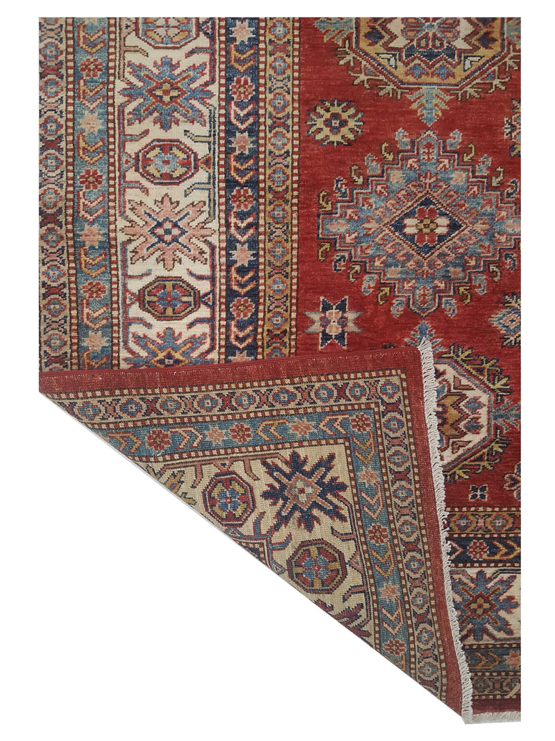 Pacific Kazak Artisan 42921 Red Ivory Traditional Hand Knotted Rug