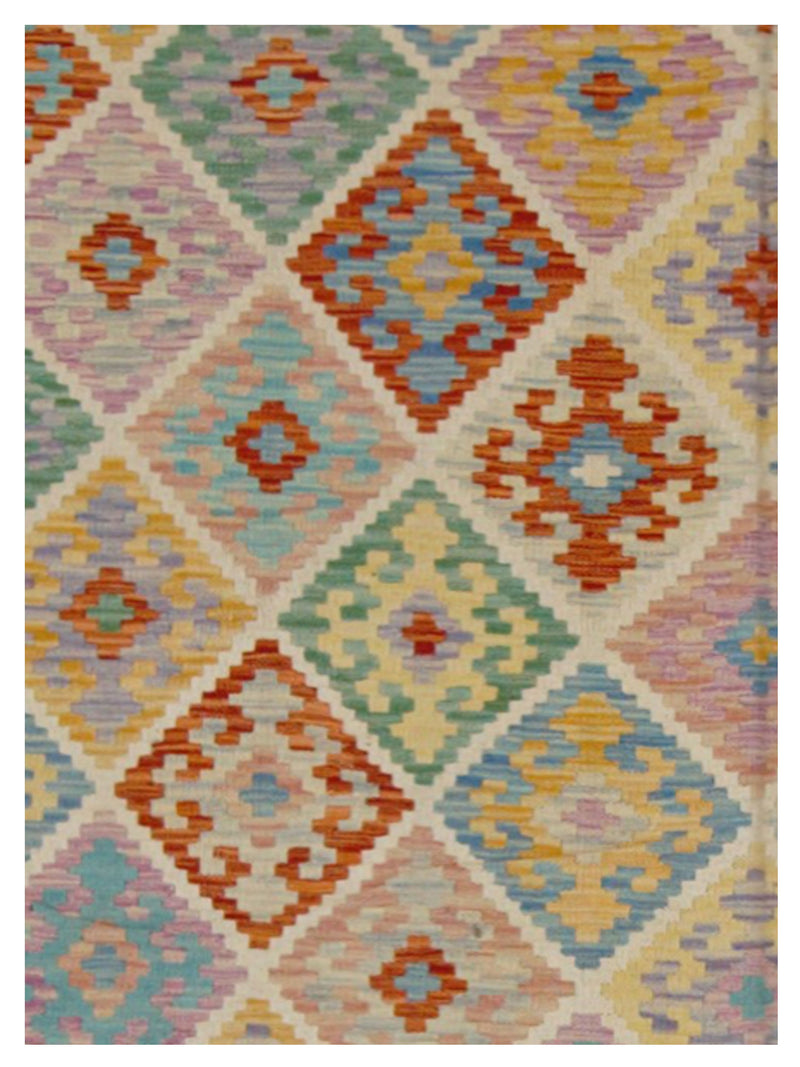 Aura Kilim 42956 Green Mint Kilim Hand Woven Rug