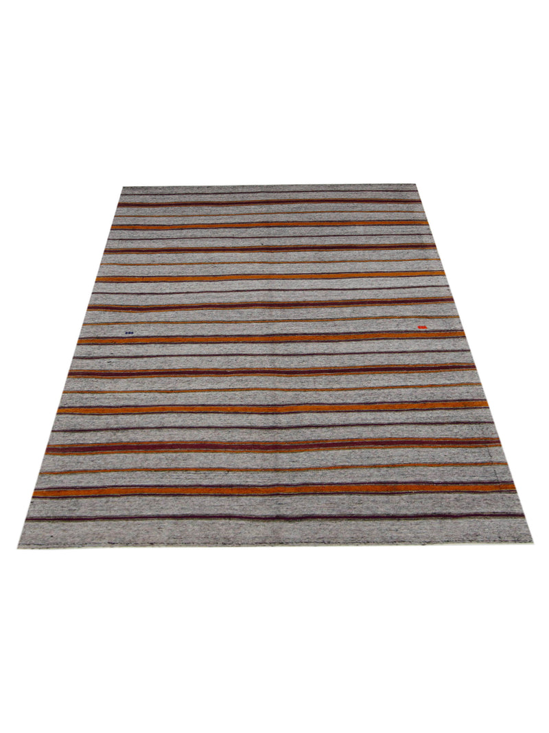 Pacific Galicia 42959 Grey Orange Transitional Flatweave Rug
