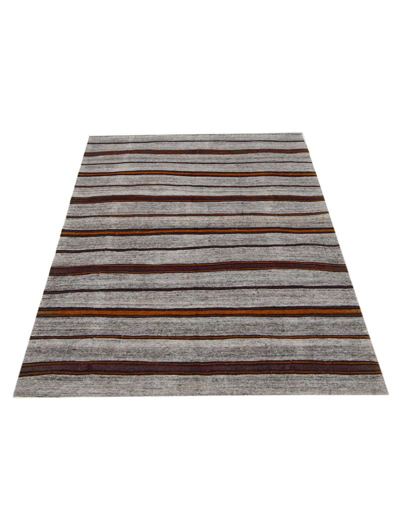 Pacific Galicia 42961 Grey Orange Transitional Flatweave Rug
