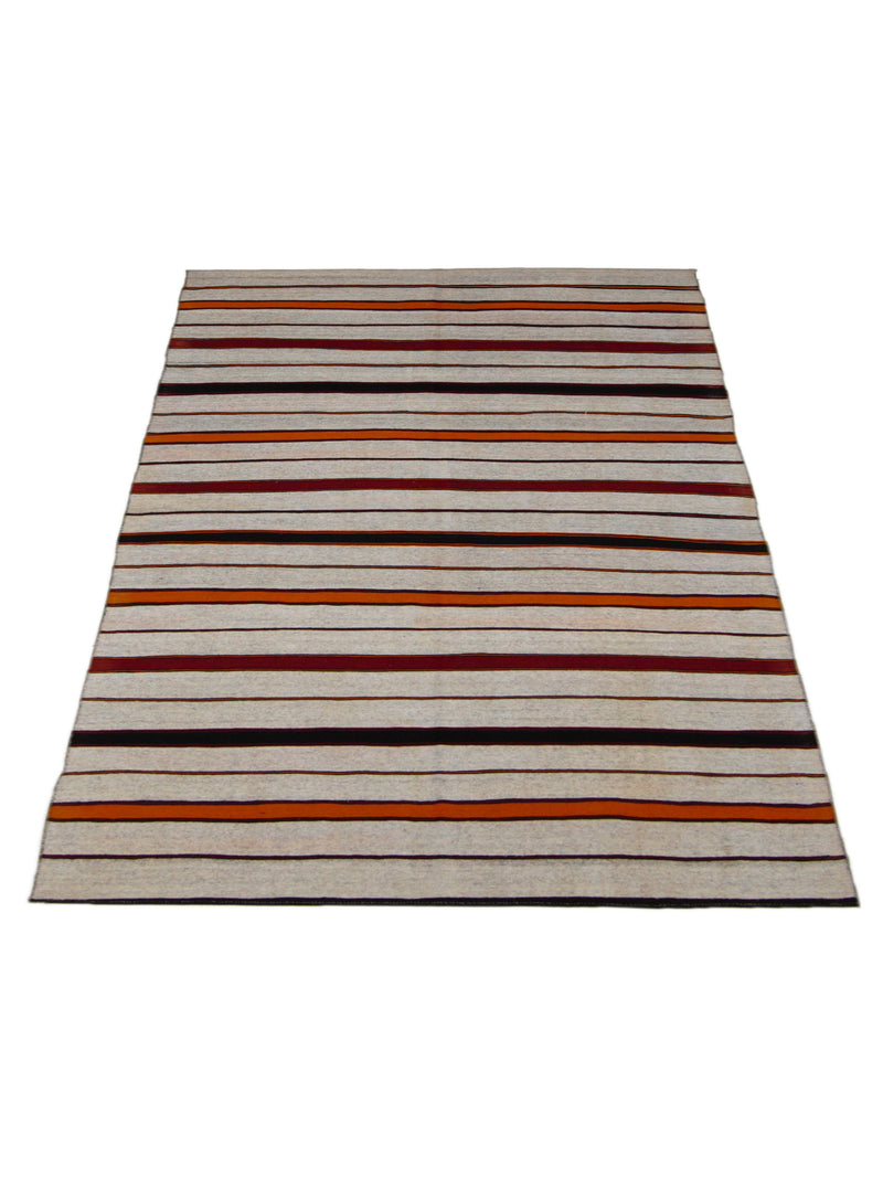 Pacific Galicia 42962 Grey Orange Transitional Flatweave Rug